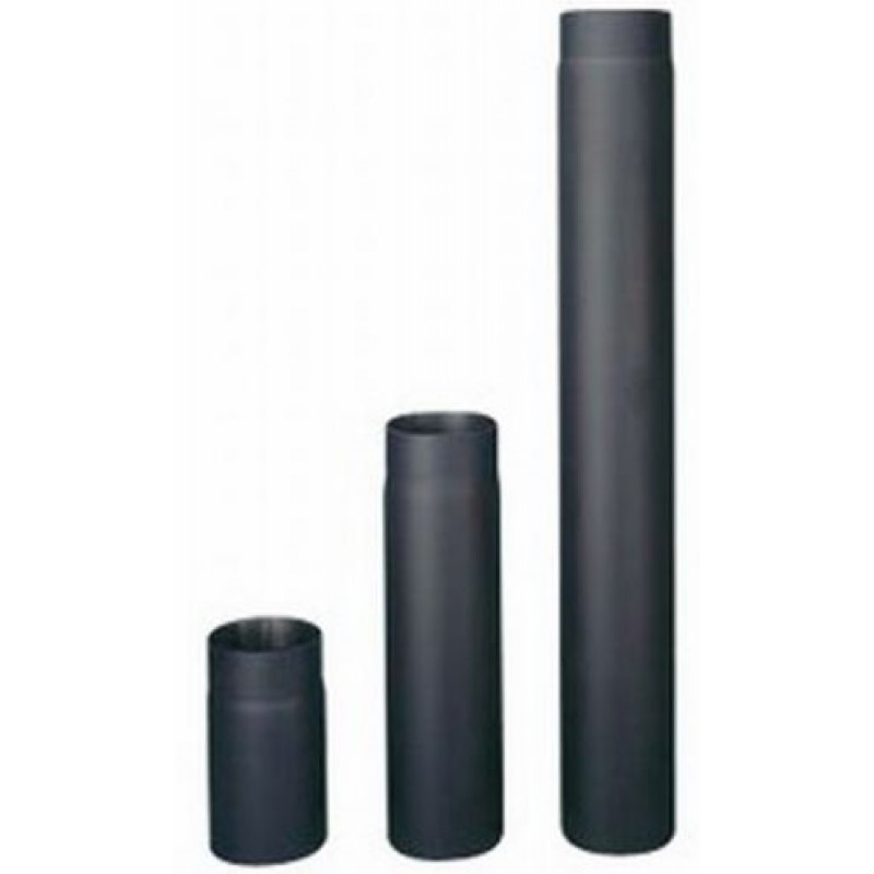 HAAS+SOHN Trubka kouřovodu, čistící otvor, černá 1 m, 130 mm (1,5) 1101139710000