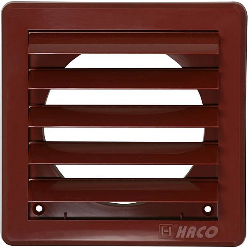 HACO větrací mřížka gravitační VM 175x175 G/125 H plast, hnědá 0234
