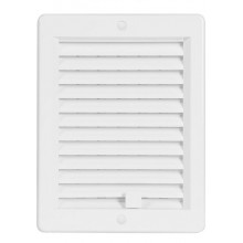 HACO větrací mřížka s rámečkem a žaluzií VM 150x200 UB plast, bílá 0209