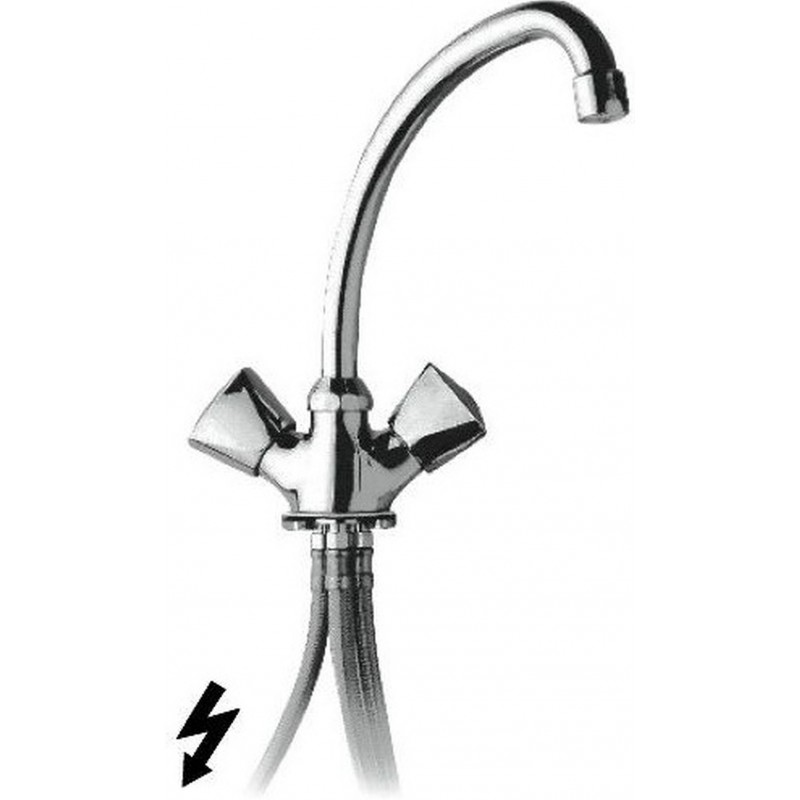 HAKL baterie poddřezová stojánková SLIM, beztlaková, výtokové ramínko 22 cm, HABAT018