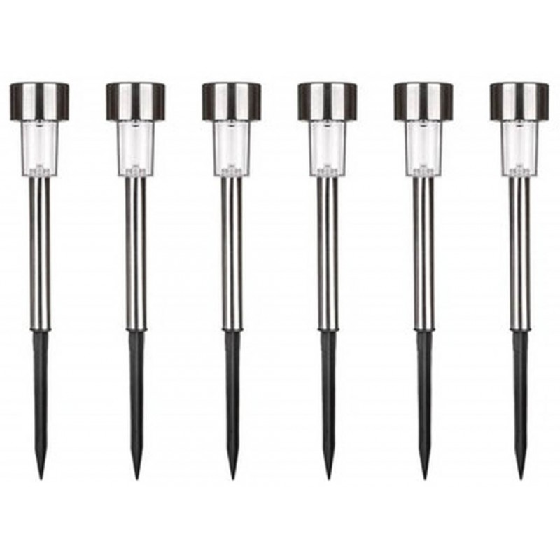 HAPPY GREEN Sada solárních lamp, 6 ks, nerez 09221006