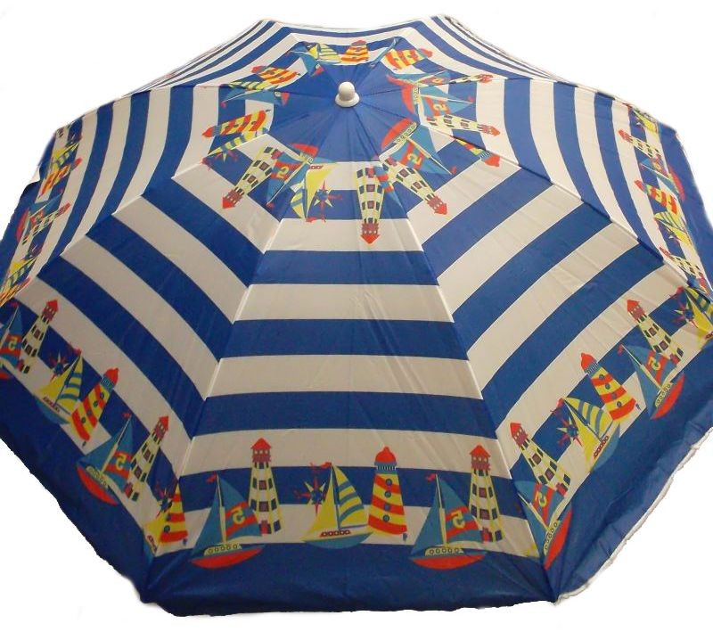 HAPPY GREEN Slunečník s kloubem 180 cm maják modrý