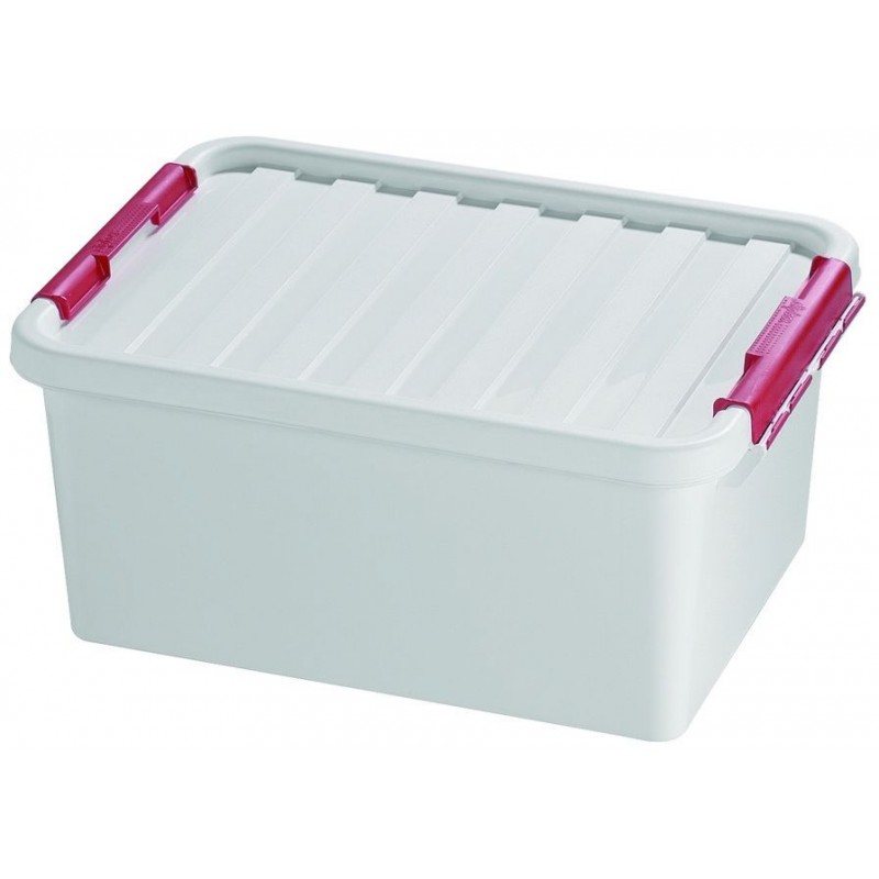 HEIDRUN Box úložný s víkem, 18 x 40 x 29 cm, 14 l, bílá, 1604