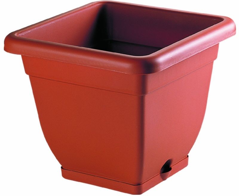 HEIDRUN Květináč s miskou čtvercový BELL střední