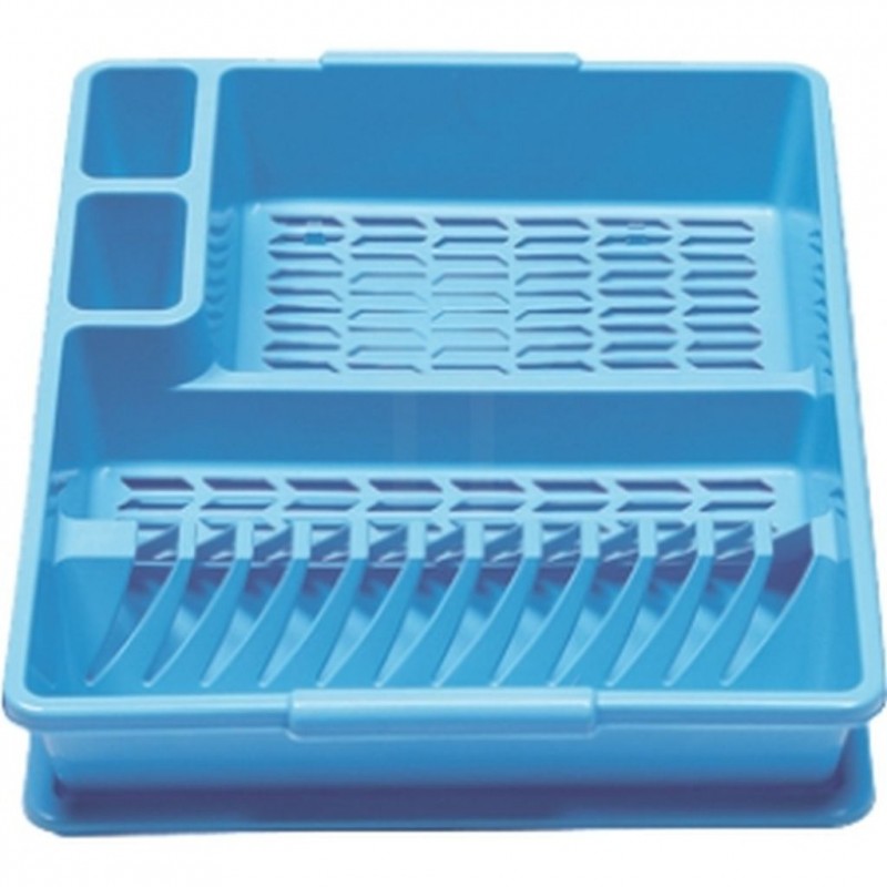 HEIDRUN Odkapávač s podnosem velký, 10,5 x 47 x 39 cm, modrá