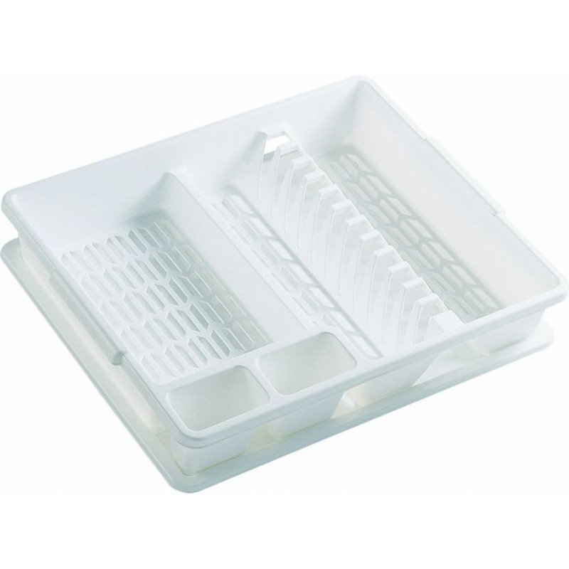 HEIDRUN Odkapávač s podnosem velký, 10,5 x 47 x 39 cm, bílá