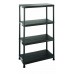 HEIDRUN Regál univerzální se 4 policemi, černý 7062