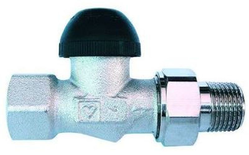 HERZ TS-90-H-Termostatický ventil M30x1,5 přímý 1/2", černá krytka 1772326