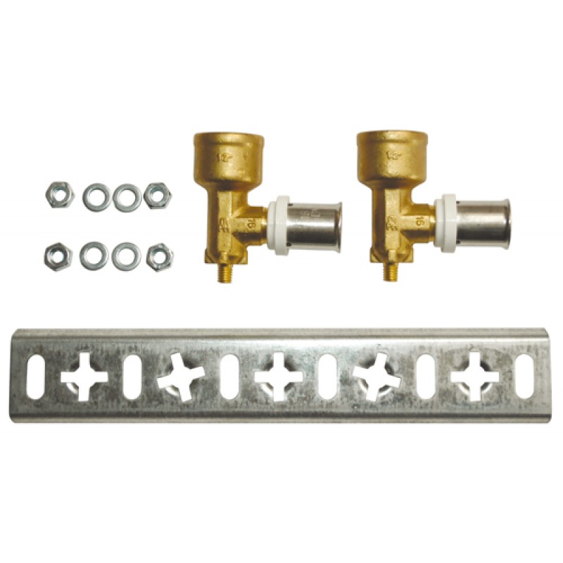 HERZ Montážní kolejnice s adaptérem + 2 krátké nástěnky, 16 x 2 - Rp 1/2, P711633 HERZ Montážní kolejnice s adaptérem + 2 krátké nástěnky, 16 x 2 - Rp 1/2, P711633