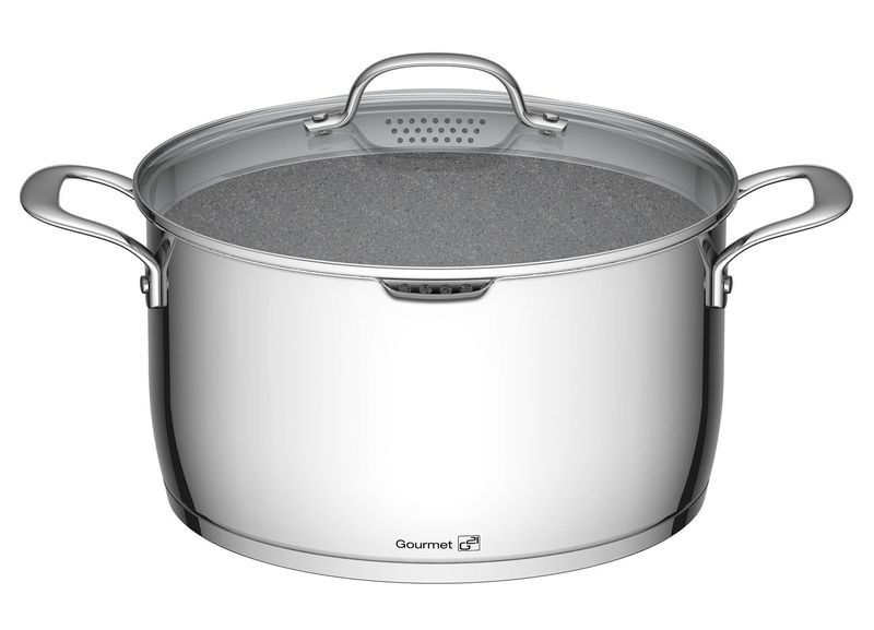 Hrnec G21 Gourmet Miracle s cedníkem 28 cm s poklicí, nerez/greblon 60022155 Hrnec G21 Gourmet Miracle s cedníkem 28 cm s poklicí, nerez/greblon 60022155