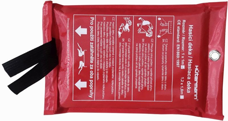 HÜTERMANN Fire Blanket 1 x 1 m hasicí rouška / deka 1252