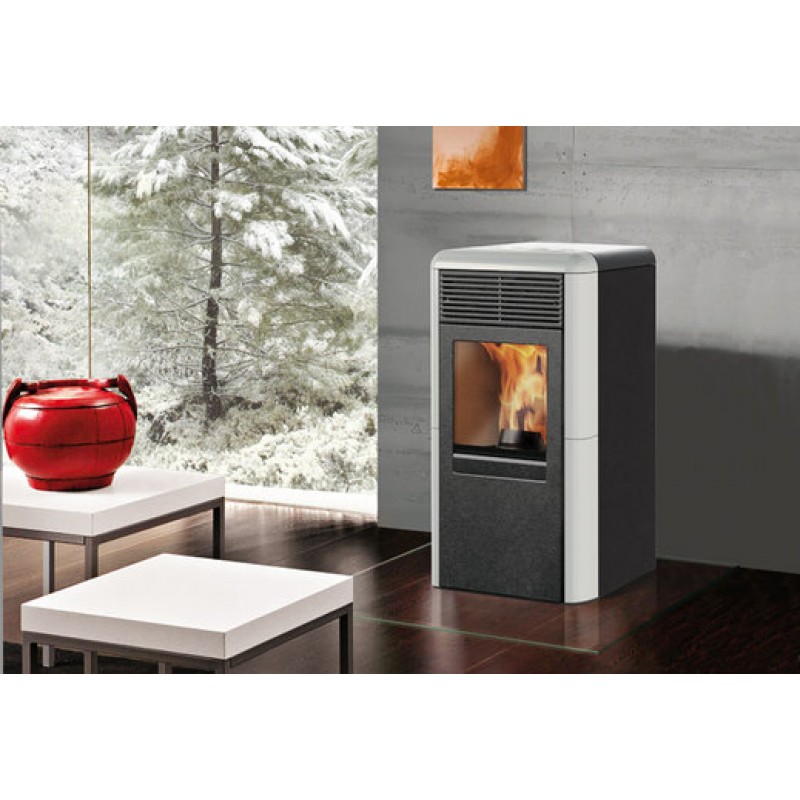 EDILKAMIN IDROPOINT krbová kamna na pelety s výměníkem, bílé 680760 EDILKAMIN IDROPOINT krbová kamna na pelety s výměníkem, bílé 680760