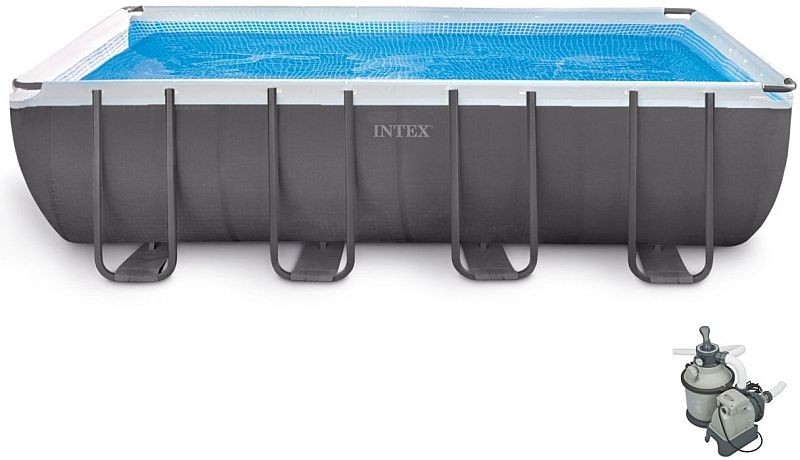 INTEX ULTRA FRAME RECTANGULAR POOL 5,49 x 2,74 x 1,32 m, 26352GN INTEX ULTRA FRAME RECTANGULAR POOL 5,49 x 2,74 x 1,32 m, 26352GN