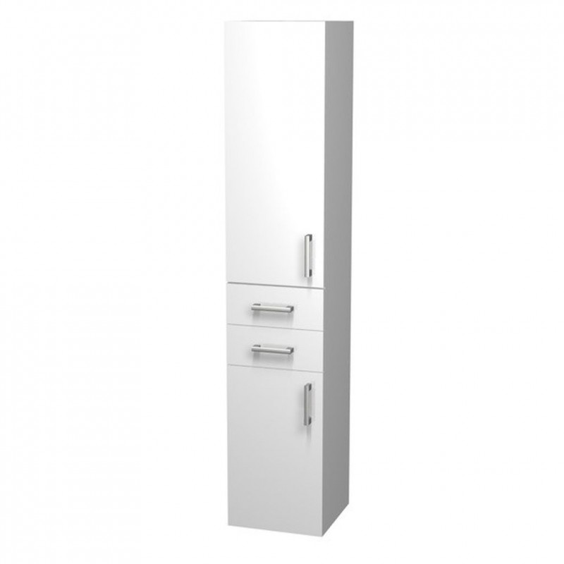 INTEDOOR vysoká koupelnová skříňka 35 cm levá bílá NY SV 35 2Z L 01