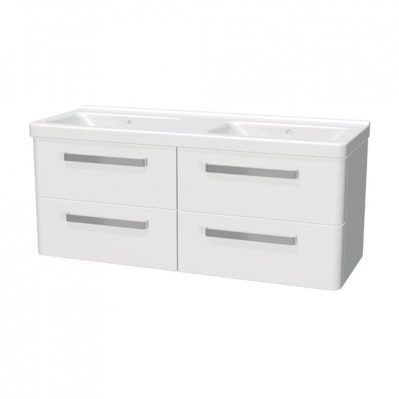 INTEDOOR ARKADE skříňka s dvojumyvadlem 130x55 cm bílá AK130D 4Z 01 INTEDOOR ARKADE skříňka s dvojumyvadlem 130x55 cm bílá AK130D 4Z 01