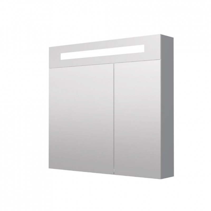 INTEDOOR R ZS zrcadlová skříňka s LED osvětlením 80x75,5 cm bílá R ZS 80 LED 01