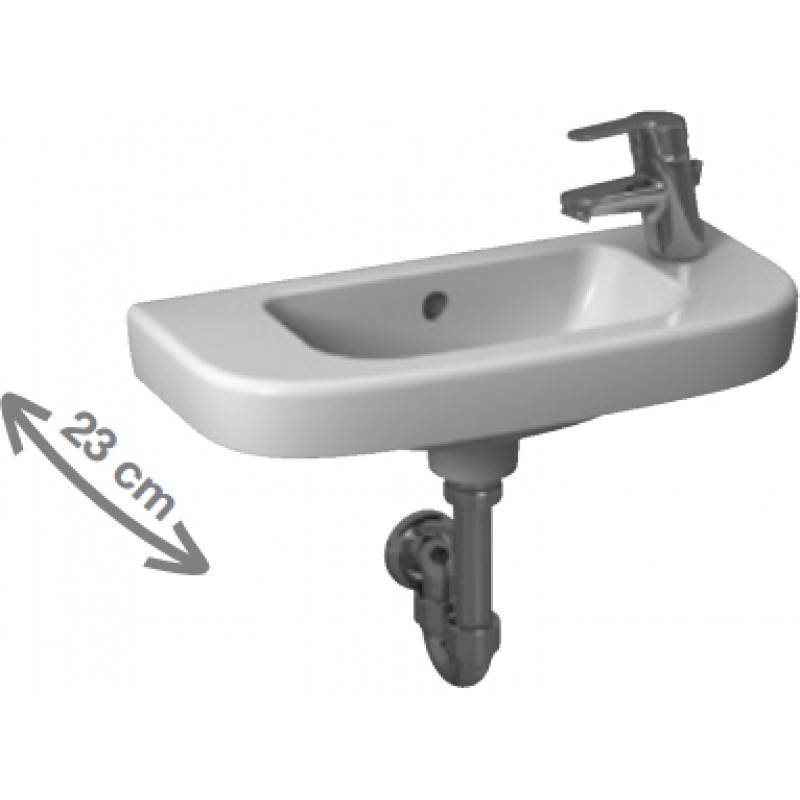 Jika OLYMP Deep umývátko 50 x 23cm, otvor vpravo, bílá H8156150001061 Jika OLYMP Deep umývátko 50 x 23cm, otvor vpravo, bílá H8156150001061