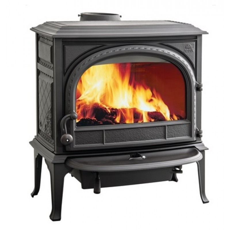 Jotul F 400 CB krbová kamna, černý lak, dvířka bez ozdobných příček 351275 Jotul F 400 CB krbová kamna, černý lak, dvířka bez ozdobných příček 351275