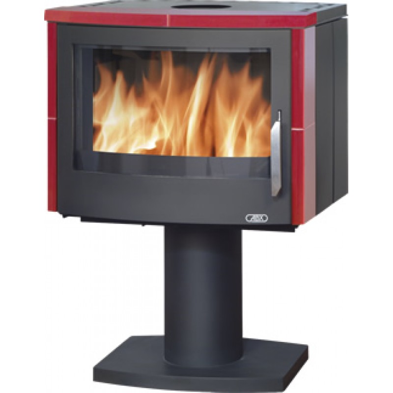 ABX Bergen 3034 manuál otočný krbová kamna na dřevo, kachle bordó