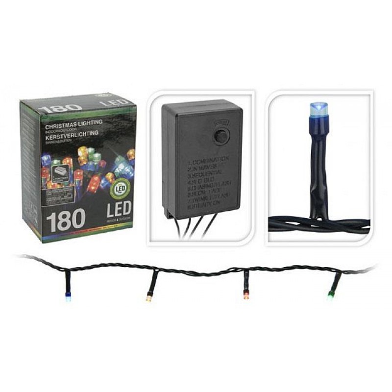 KAISERHOFF Světelný řetěz venkovní 18m, 180 LED, barevný KO-AX8206030 KAISERHOFF Světelný řetěz venkovní 18m, 180 LED, barevný KO-AX8206030