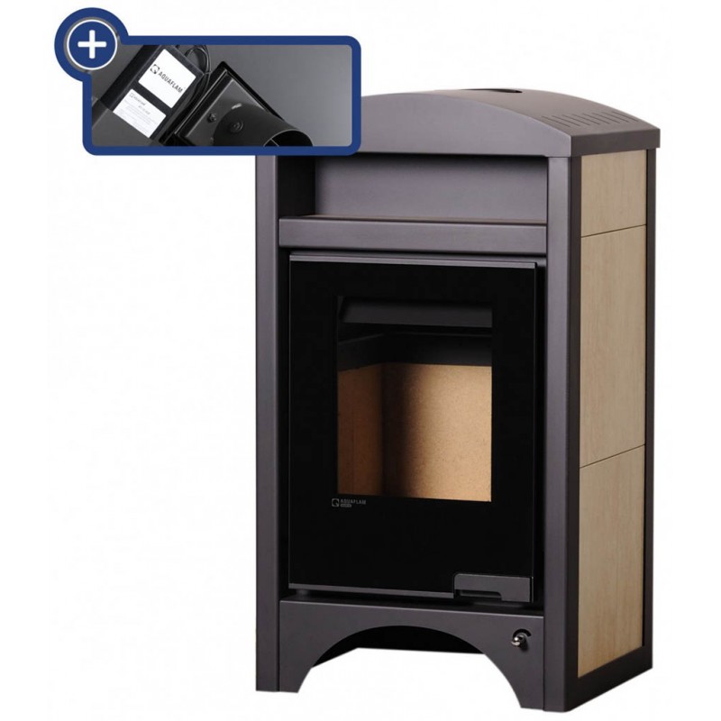 HS FLAMINGO AQUAFLAM VARIO BARMA 11/7kW krbová kamna, elektronická regulace javor HSF34-052