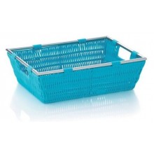 KELA Koš NOBLESSE PP plast, tyrkysový 33x25x10 cm KL-22611