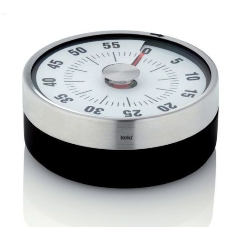 KELA Kuchyňský časoměřič SPEED černý, plast pr. 8cm x v. 3cm KL-11245