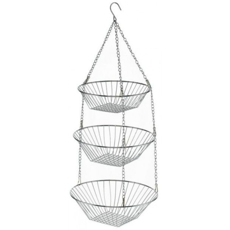 KELA Závěsné koše LOOP 3ks 25 cm, 28 cm, 30 cm chróm KL-49552