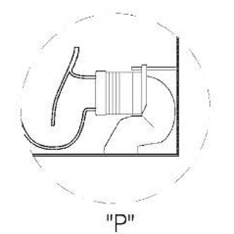 KERAMAG Icon odpadní sada "P", s upevňovacím materiálem, 521170 KERAMAG Icon odpadní sada "P", s upevňovacím materiálem, 521170