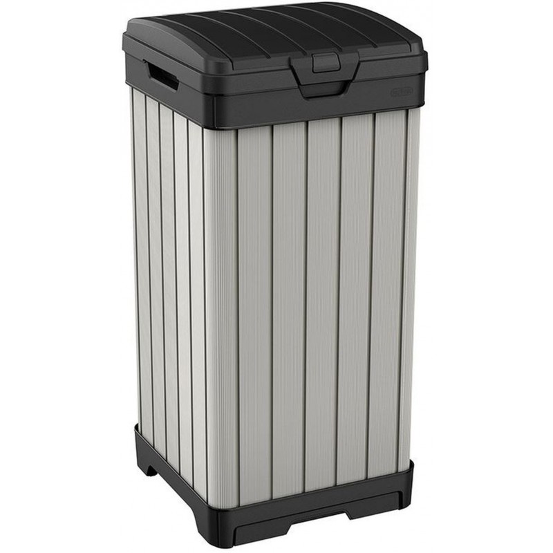 KETER BALTIMORE 125L Odpadkový koš, 41 x 41 x 87,4 cm, šedá 17206192