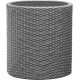 KETER SMALL CYLINDER Květináč, 28 x 28 x 28,3 cm, ratan, stříbrno-šedá 17197833