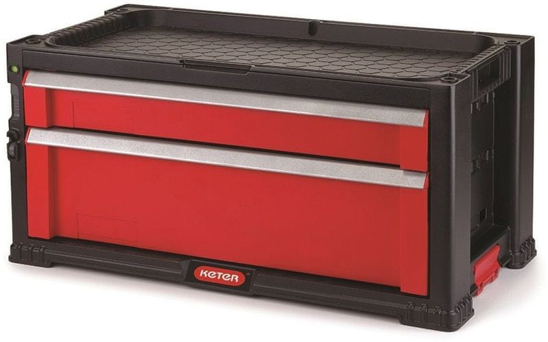 KETER DRAWERS TOOL CHEST Regál 2 zásuvky, červená/černá 1719930