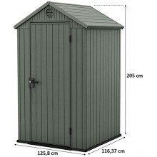 KETER DARWIN 4 x 4 zahradní domek, 125,8 x 116,37 x 205 cm, zelený 17212741