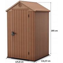 KETER DARWIN 4 x 4 zahradní domek, 125,8 x 116,37 x 205 cm, hnědý 17212741