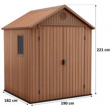 KETER DARWIN 6 x 6 zahradní domek, 190 x 182 x 221 cm, hnědý 17210353