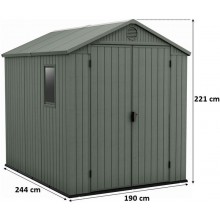 KETER DARWIN 6 x 8 zahradní domek, 190 x 244 x 221 cm, zelený 17210355