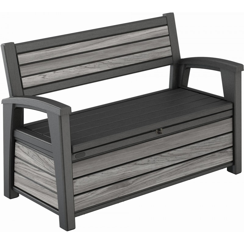 KETER DECO GARDEN BENCH 227L Úložná lavice, 133 x 61 x 89 cm, šedá 17213853