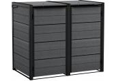KETER HIDE AWAY 2x240L Skříňka na popelnice, 138,1 x 84,3 x 121,2 cm, šedá 17213790
