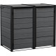 KETER HIDE AWAY 2x240L Skříňka na popelnice, 138,1 x 84,3 x 121,2 cm, šedá 17213790