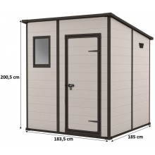 KETER MANOR PENT 6 x 6 zahradní domek, 183,5 x 185 x 200,5 cm, béžová 17208243