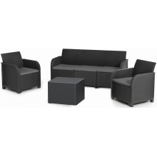 KETER ROSALIE 5 SEATER Set zahradní s úložným stolem, grafit/šedá 17212109