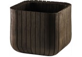 KETER CUBE PLANTER M Květináč, 30 x 30 x 30 cm, hnědá 17202066