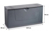 KIS KARISMA 200L skladovací box 119x40x59cm tmavě šedá