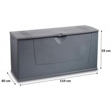 KIS KARISMA 200L skladovací box 119x40x59cm tmavě šedá