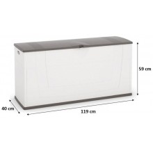 KIS KARISMA 200L skladovací box 119x40x59cm bílá/šedá