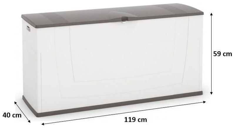 KIS KARISMA 200L skladovací box 119x40x59cm bílá/šedá