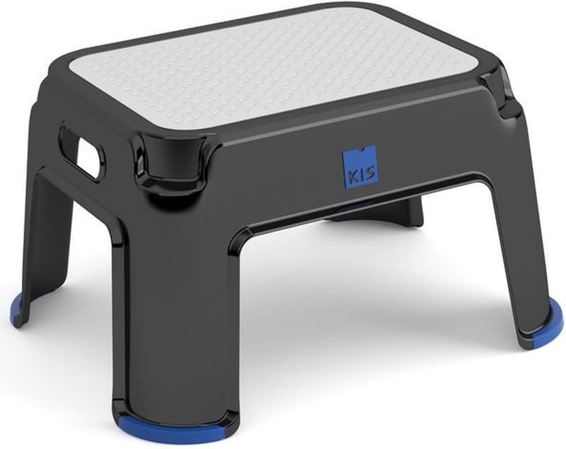 KIS PROFESSIONAL Plastová stolička 36x43x24cm černá/stříbrná