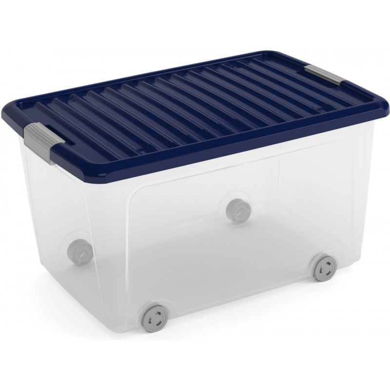 KIS W BOX L 50L 59x39x32cm transparent/modrá indigo