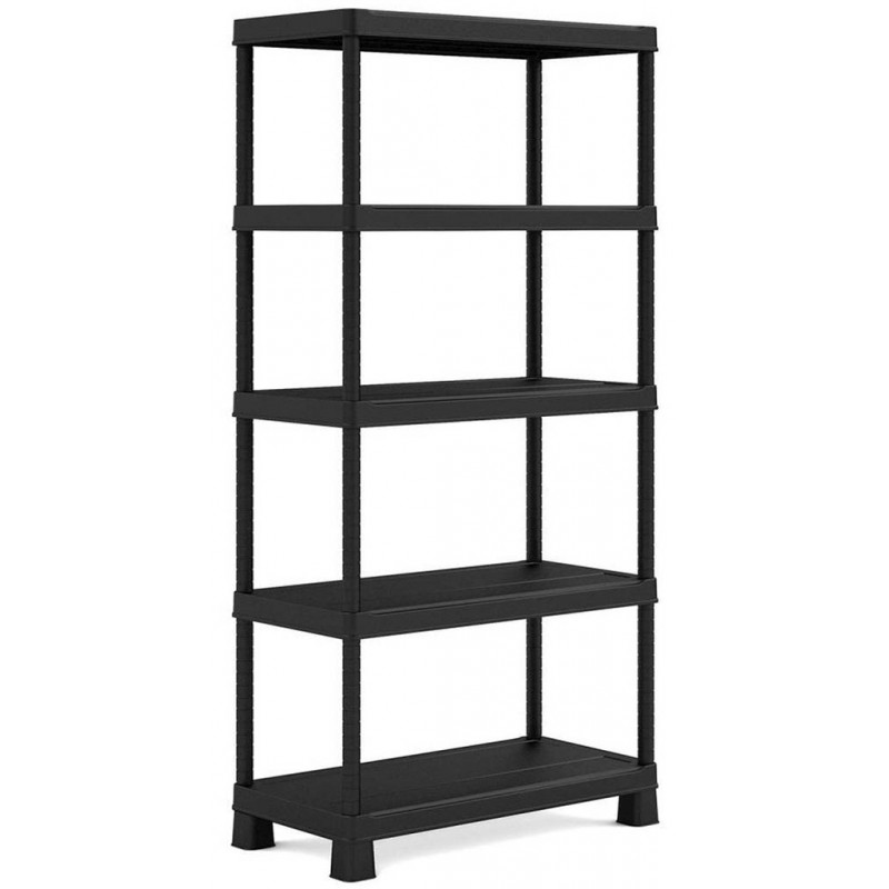 KIS PLUS 80/5 regál 80x40x187cm, 5 polic, černý KIS PLUS 80/5 regál 80x40x187cm, 5 polic, černý