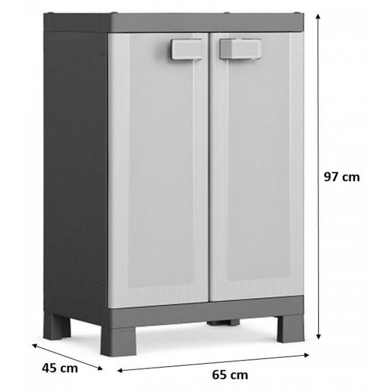 KIS LOGICO LOW skříň 65x45x97cm grey/black 9635000